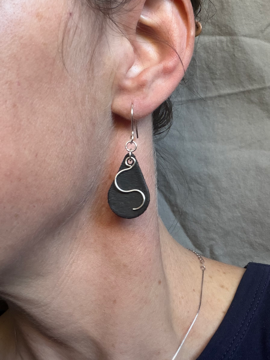 Drop Embellished S Dangle Earrings