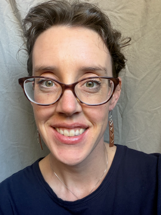 Bar Embellished Zig Dangle Earrings