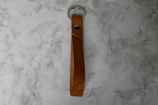 Leather Loop Keychain Black