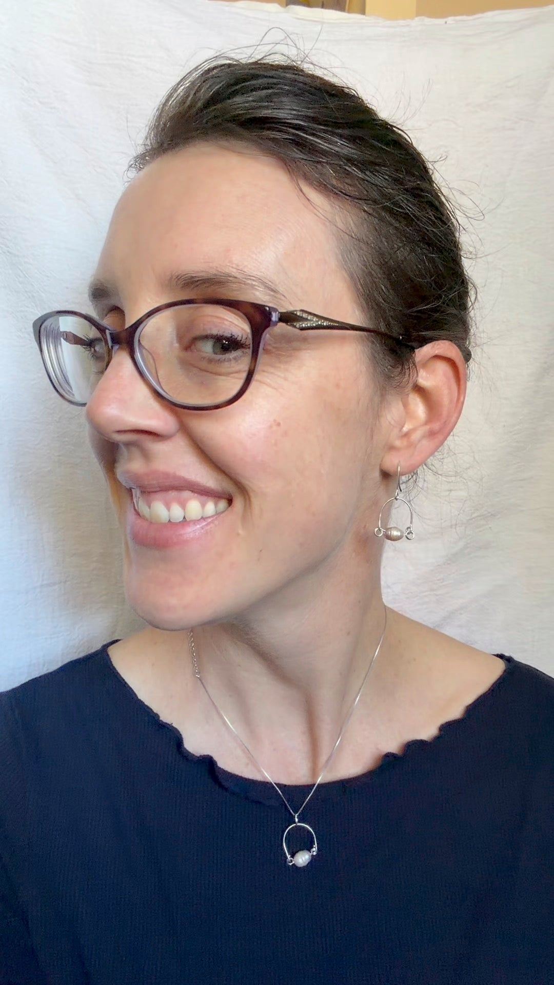 Mauve Me Arc Pendent