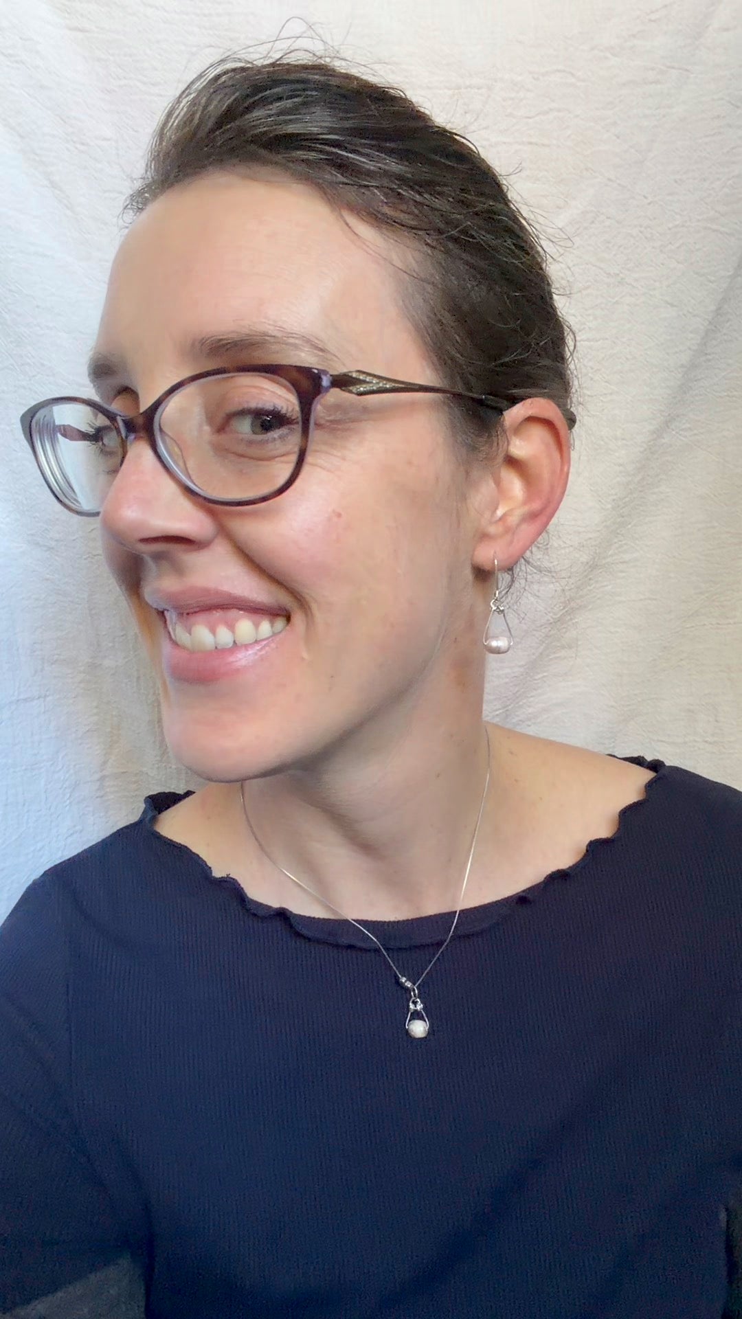 Mauve Me Triangle Earrings