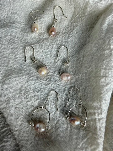 Mauve Me Triangle Earrings