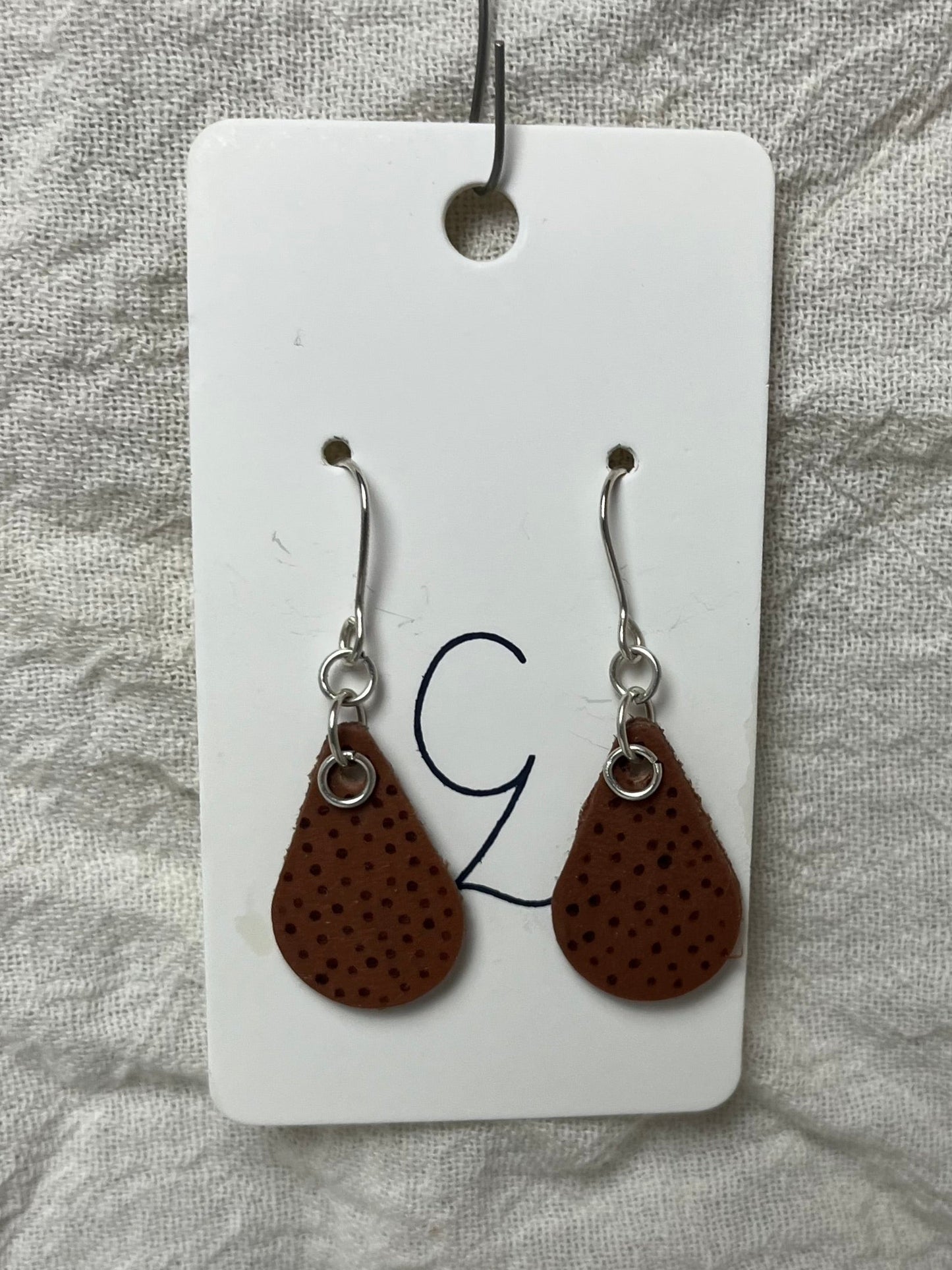 Drop Polka Dot Dangle Earrings Black