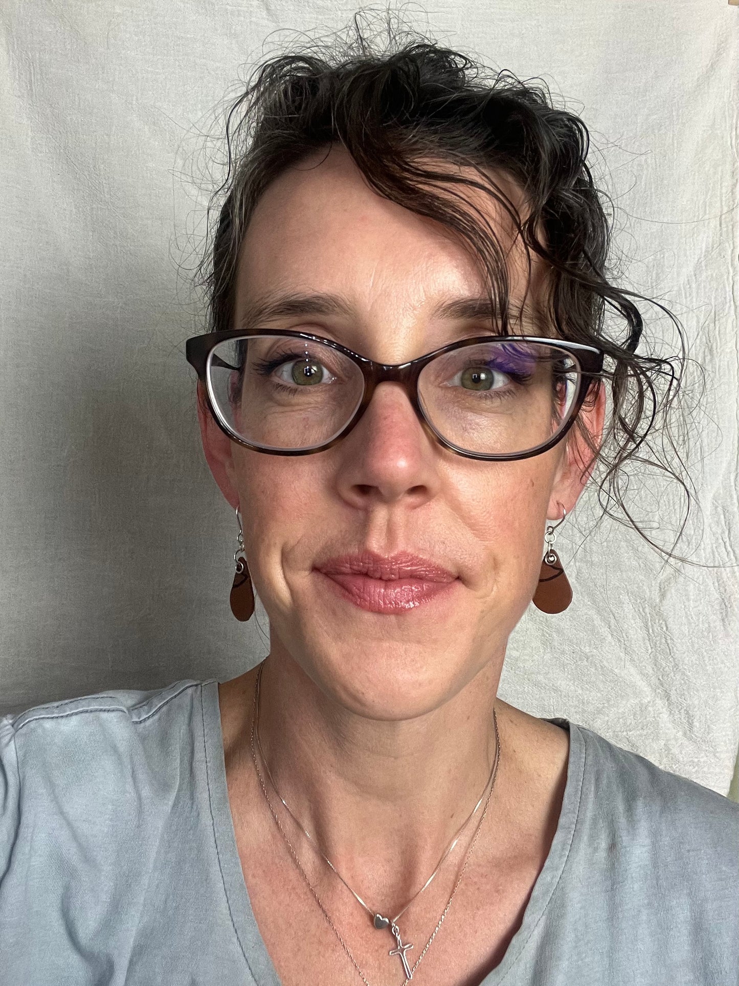 Drop Double Swoop Dangle Earrings Black