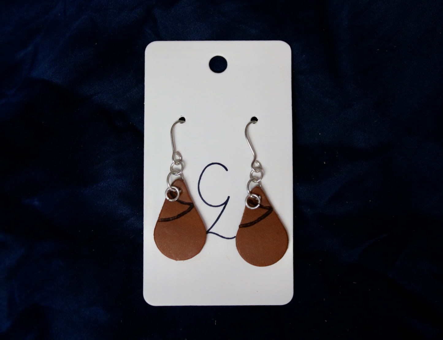 Drop Double Swoop Dangle Earrings Black