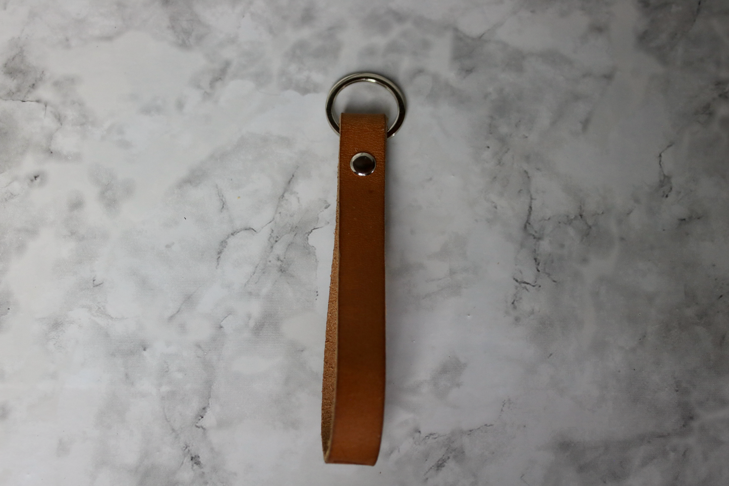 Leather Loop Keychain Brown