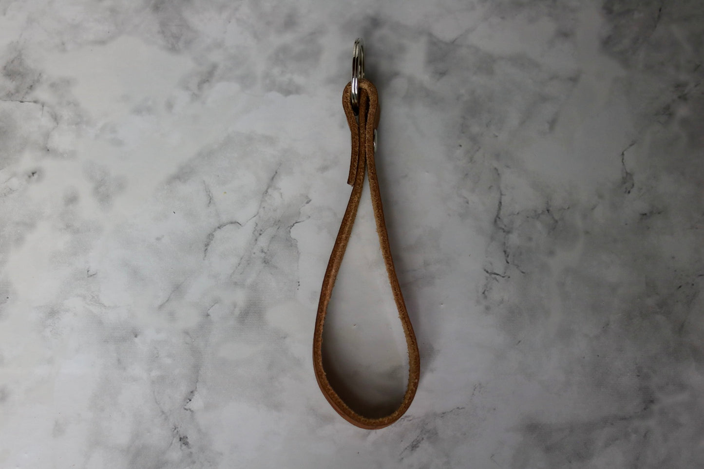 Leather Loop Keychain Black