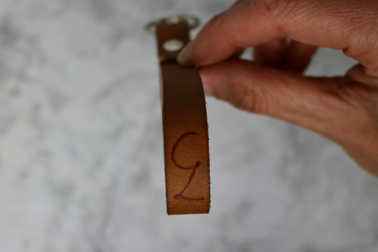 Leather Loop Keychain Black