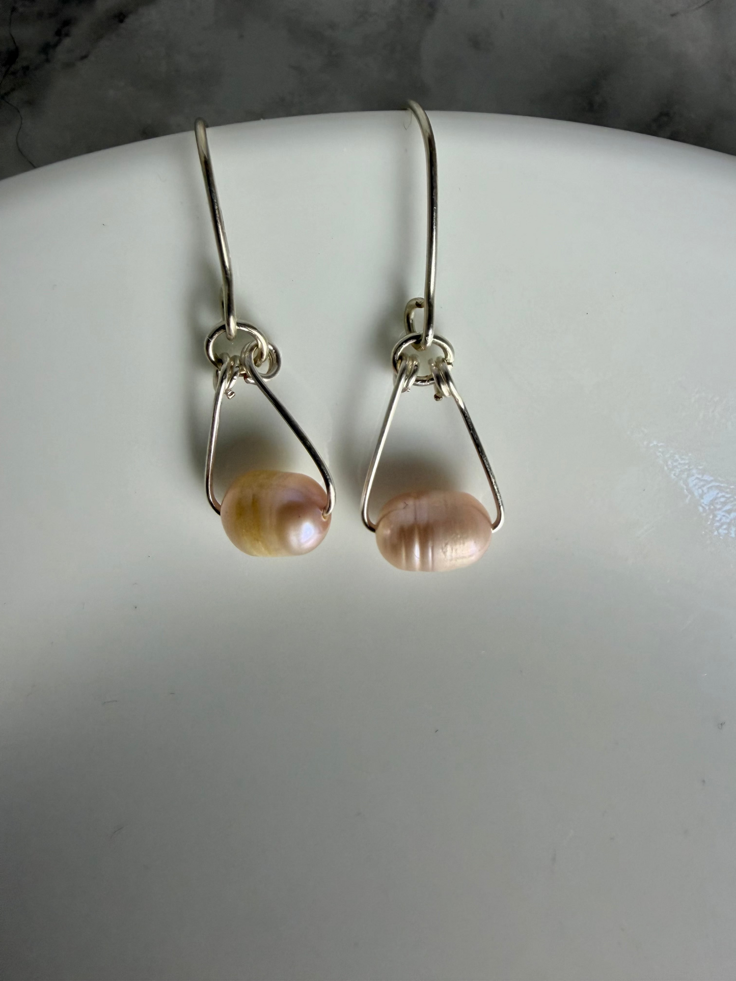 Mauve Me Triangle Earrings